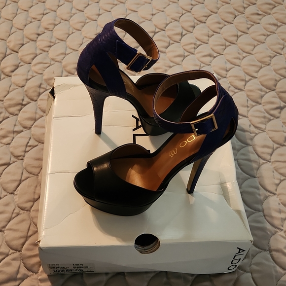 Women's Aldo Durnil Ankle Strap Heels Sz 6.5 - Picture 2 of 6